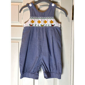Beaux et Belles Gingham Smocked Fish One Piece
